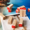 مهر چوبی 12عددی اعداد همراه با جعبه چوبی