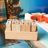 مهر چوبی 12عددی اعداد همراه با جعبه چوبی
