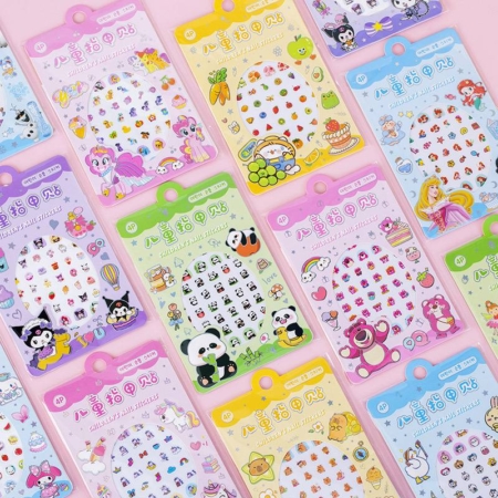 ست استیکر ناخن 4 ورقی طرح sanrio