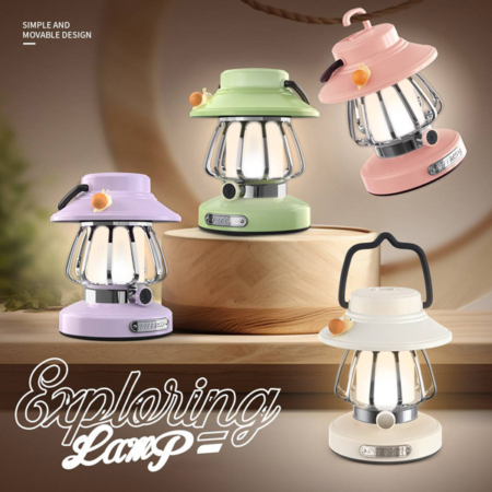چراغ LED دیمر دار کمپینگ طرح فانوس