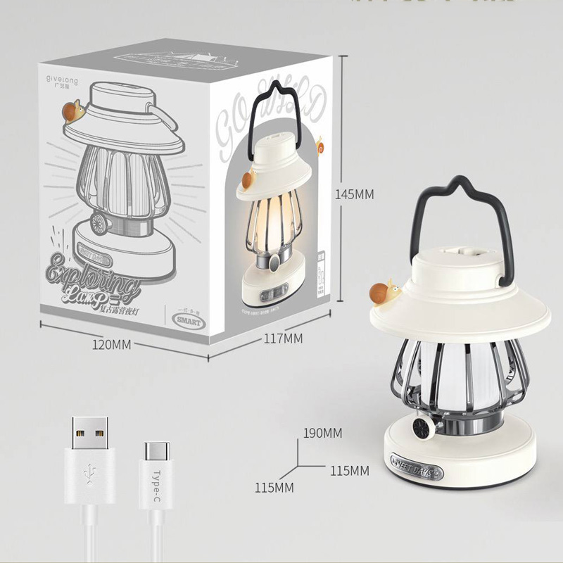چراغ LED دیمر دار کمپینگ طرح فانوس