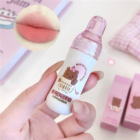 رژ لب مخملی Gege Bear طرح MILK & BEAR کد1155