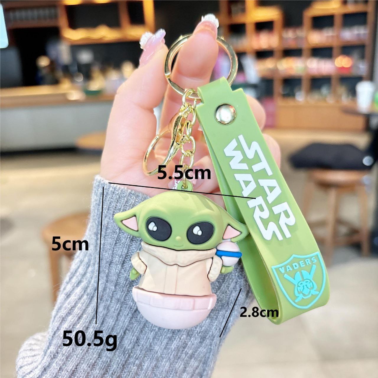 سرکلیدی فانتزی بند سیلیکونی طرح BABY YODA