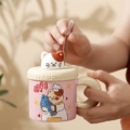 ماگ سرامیکی درب سیلیکونی حیوانات خوشحال