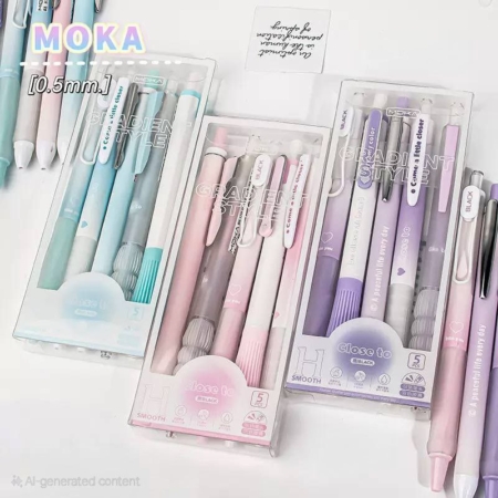 ست روان نویس 5 عددی MOKA طرح GRADIENT STYLE