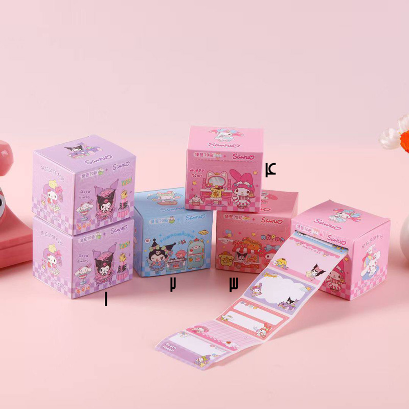 استیک نوت رولی 70 عددی جعبه دار طرح sanrio