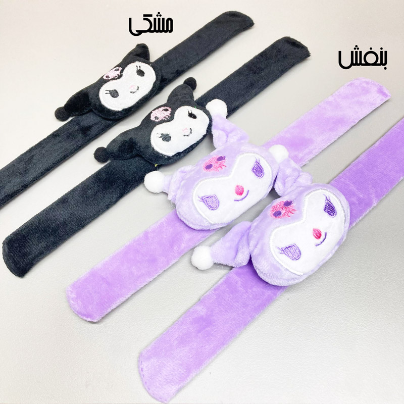 دست بند مخملی کرومی مدل تاشو