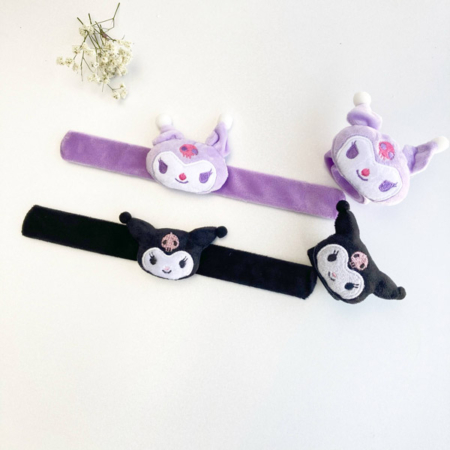 دست بند مخملی کرومی مدل تاشو