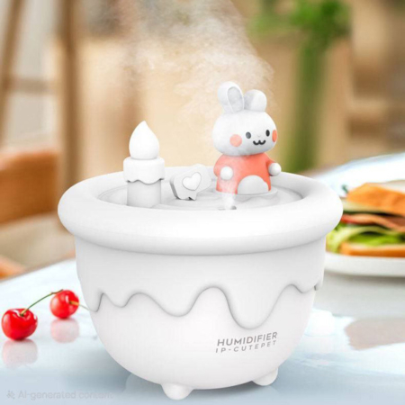 دستگاه بخور سرد چراغ‌ دار طرح شمع و خرگوش