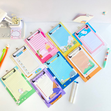 ست تخته شاسی و برگ یادداشت TO DO LIST طرح حیوانات