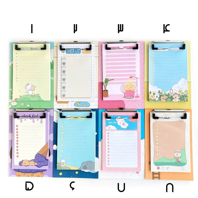 ست تخته شاسی و برگ یادداشت TO DO LIST طرح حیوانات