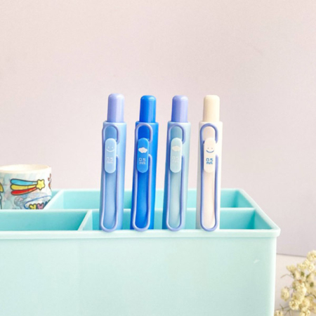 ست روان نویس 4 عددی گریپ دار MOKA طرح SMILE