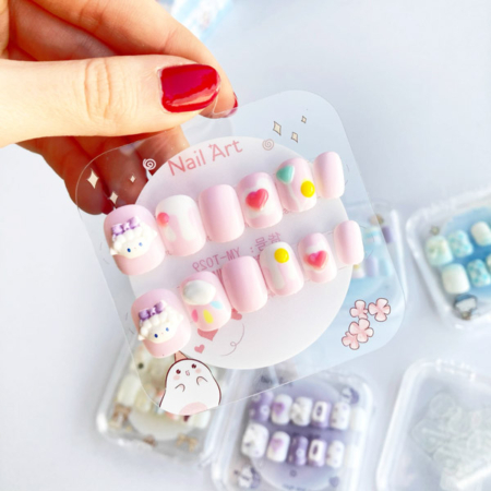 ناخن مصنوعی 12 عددی مدل مربعی گرد فانتزی