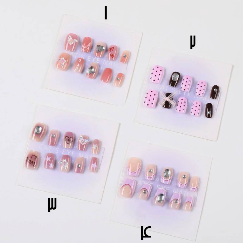 ناخن مصنوعی طرح برجسته مدل مربعی گرد