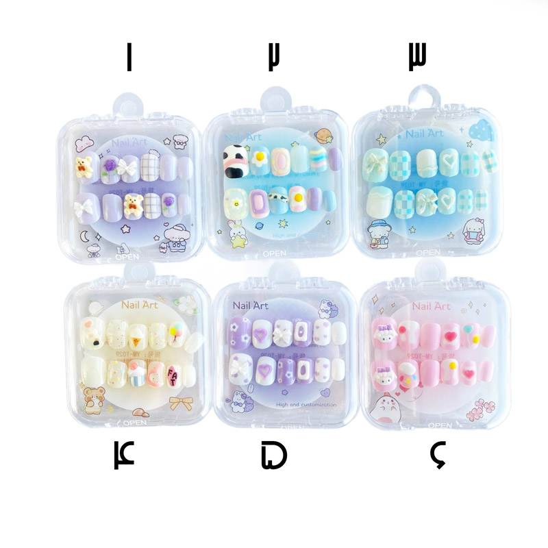 ناخن مصنوعی 12 عددی مدل مربعی گرد فانتزی