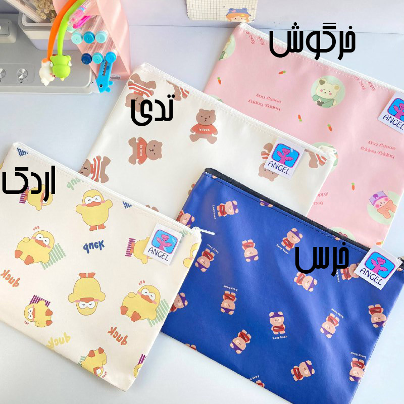 کاور A4 چرم مصنوعی ANGEL طرح حیوانات