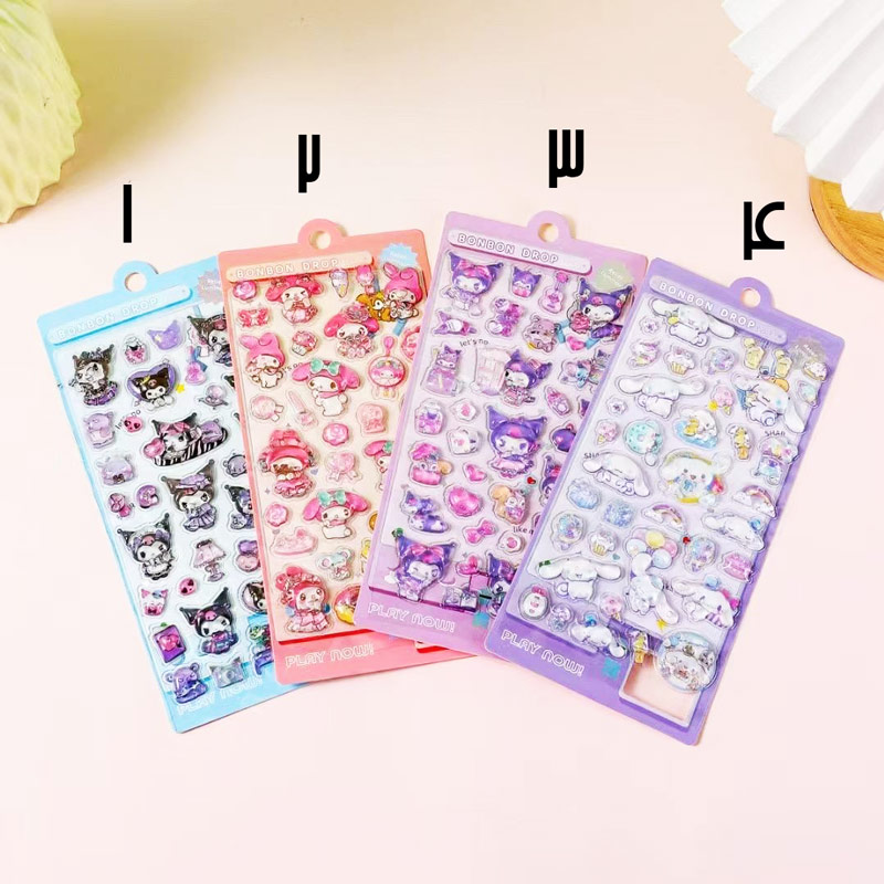 استیکر برجسته شیشه ای طرح سانریو