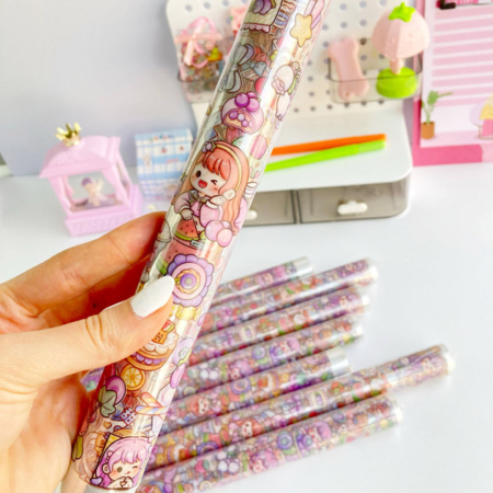 استیکر شفاف رولی 70 سانتی متری طرح دختر