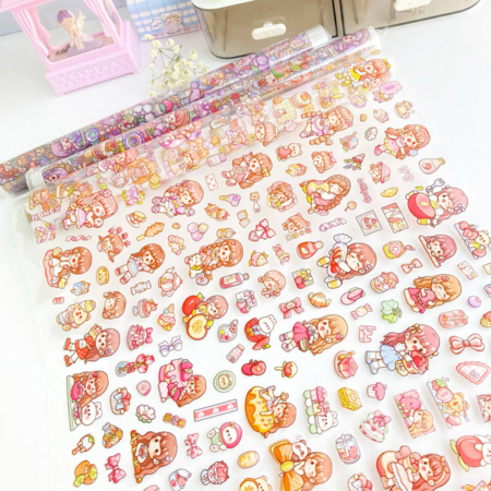 استیکر شفاف رولی 70 سانتی متری طرح دختر