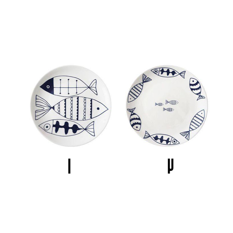 بشقاب سرامیکی طرح ماهی 