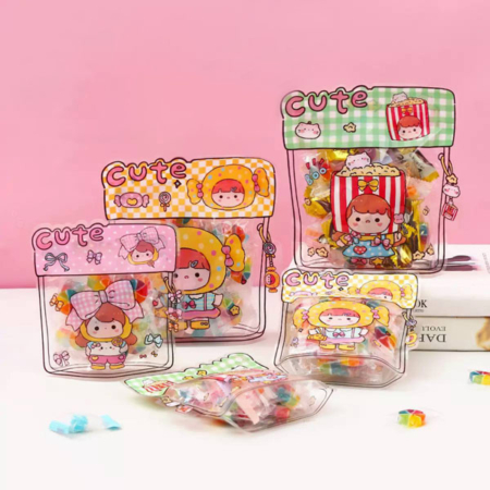 زیپ کیپ پلاستیکی طرح دختر کیوت