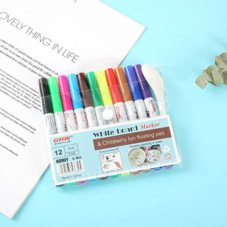 ست ماژیک وایت برد شناور 11رنگ با قاشق