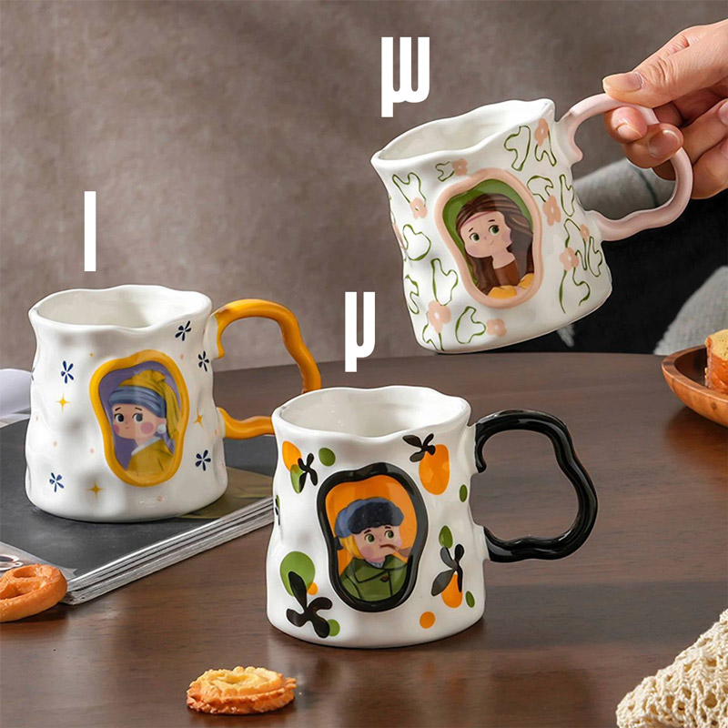 ماگ سرامیکی 500 میلی لیتری طرح نقاشی های معروف