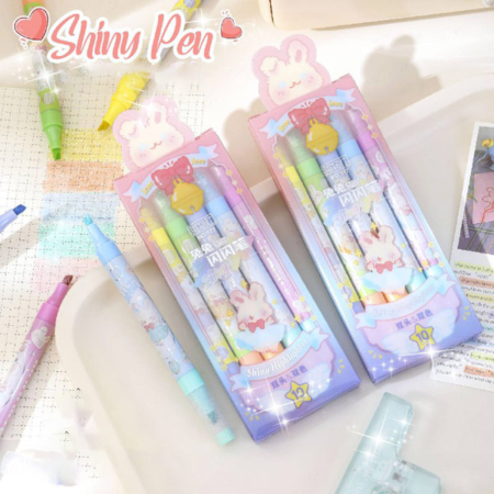 هایلایتر دوسر 10 رنگ شاینی طرح RABBIT