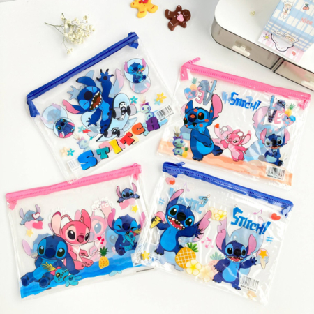 کاور پلاستیکی A5 زیپ دار طرح استیچ