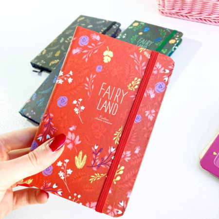 دفترچه خط دار جلد محکم طرح FAIRY LAND