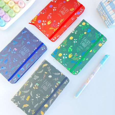 دفترچه خط دار جلد محکم طرح FAIRY LAND