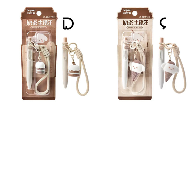 روان نویس فشاری 0.5 چارم بگ دار LOPET طرح فانتزی