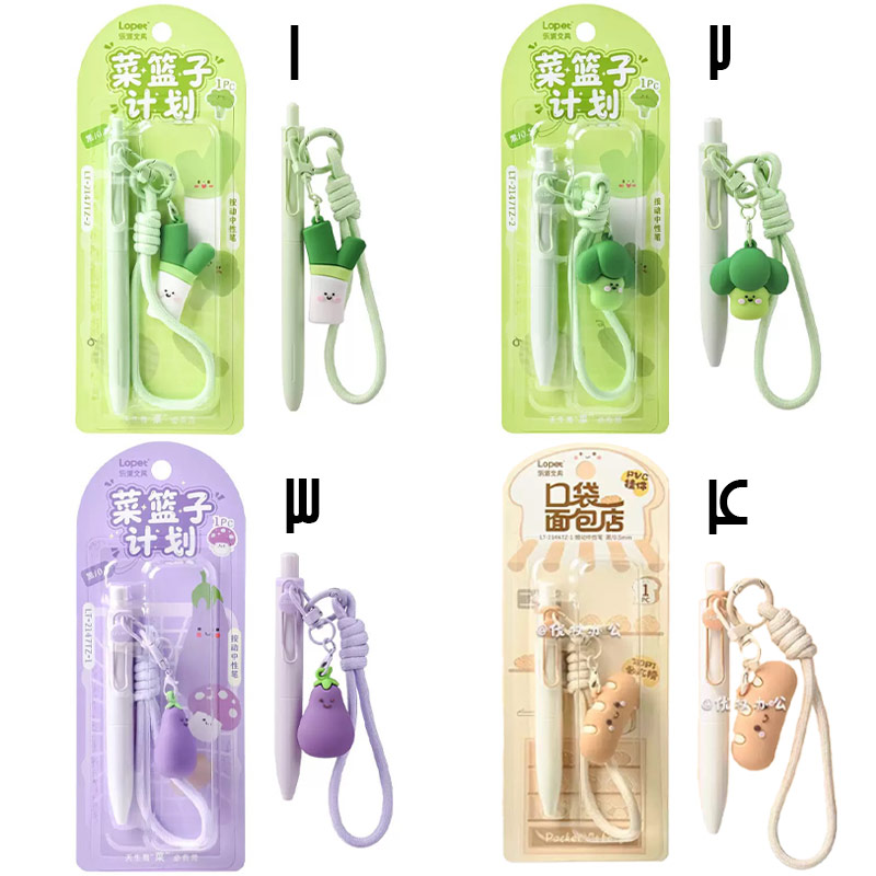 روان نویس فشاری 0.5 چارم بگ دار LOPET طرح فانتزی