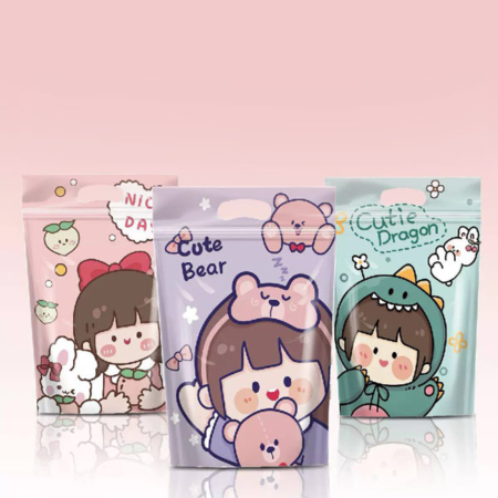 زیپ کیپ پلاستیکی طرح دختر چتری