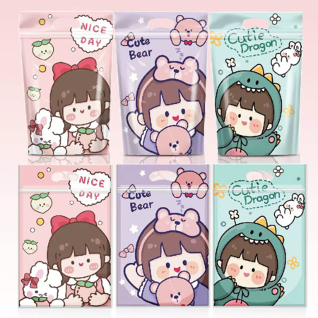 زیپ کیپ پلاستیکی طرح دختر چتری