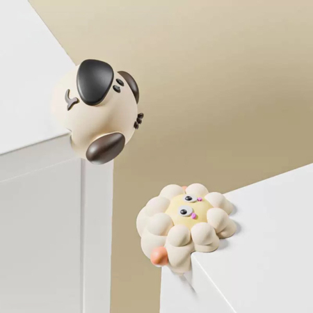 ست 4 عددی ضربه گیر میز سیلیکونی طرح حیوانات