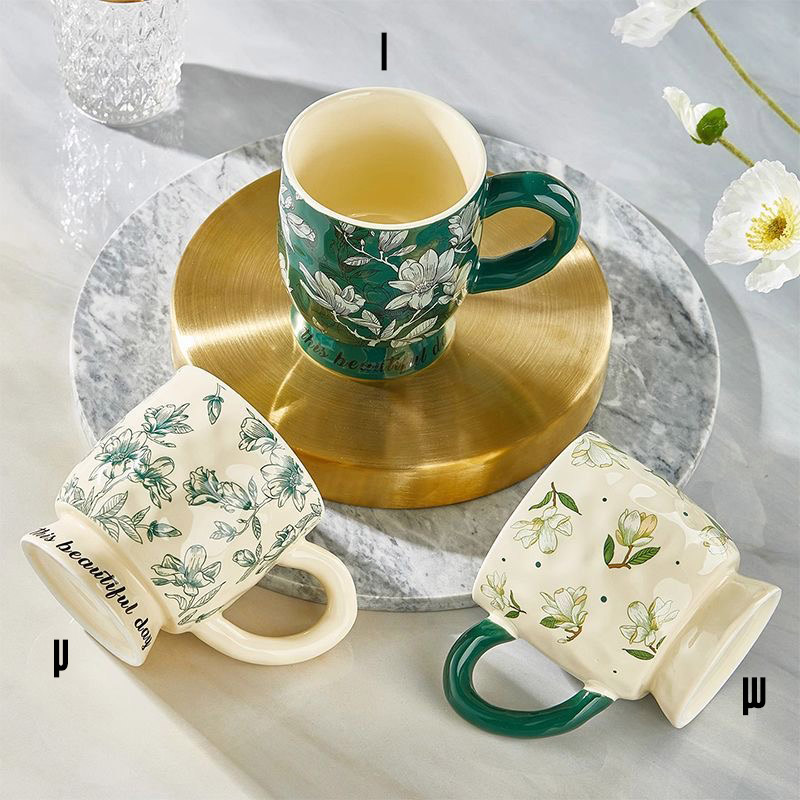 ماگ سرامیکی 400 میلی لیتر طرح گل