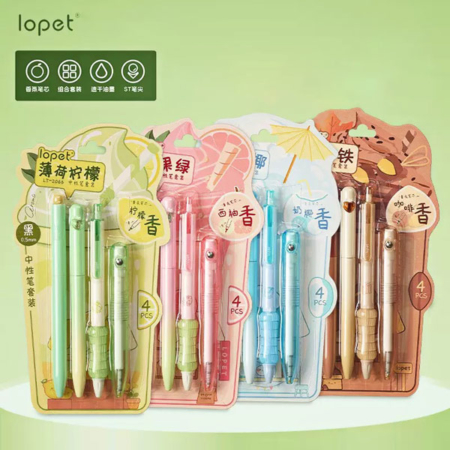 پک 4 عددی روان نویس 0.5 LOPET طرح اسموتی