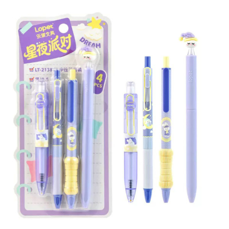 پک 4 عددی روان نویس 0.5 LOPET طرح CUTE