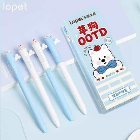 پک 4 عددی روان نویس کلیکی 0.5 LOPET طرح PUPPY و PANDA