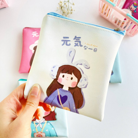 کیف چرم مصنوعی پد بهداشتی طرح دختر