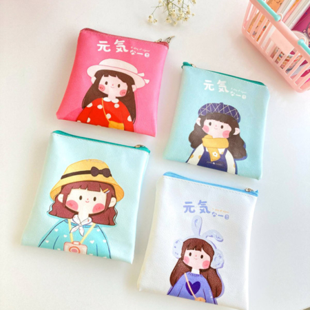 کیف چرم مصنوعی پد بهداشتی طرح دختر