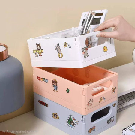 ارگانایزر رومیزی پاستلی طرح سبد