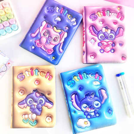 دفتر 100برگ جلد پفکی طرح استیتچ