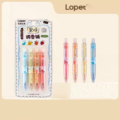 ست 4عددی روان نویس 0.5 رنگی LOPET میوه ای