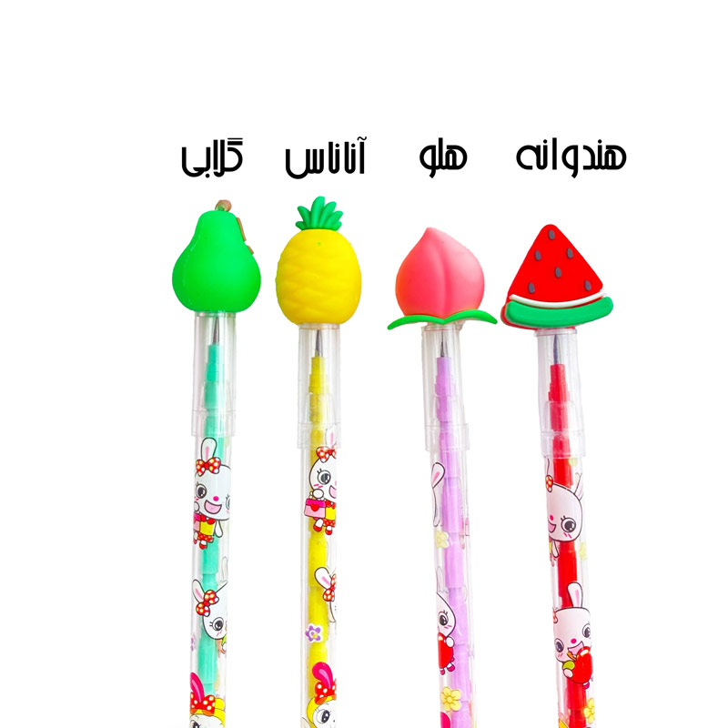 مداد فشنگی و سرمدادی طرح میوه