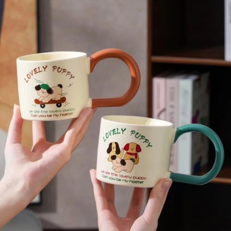 ماگ سرامیکی 400 میلی لیتر طرح LOVELY PUPPY