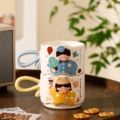 ماگ سرامیکی دسته پاپیونی طرح دختر و پسر