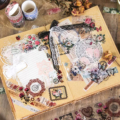 ست 12 عددی چسب واشی ژورنالی طرح گل و پروانه