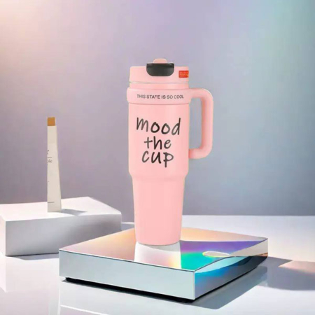 تراول ماگ 900 میلی لیتر دو حالته طرح MOOD THE CUP